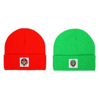 Super Mario Brothers Youth Cuffed Beanies (Pack of 2)
