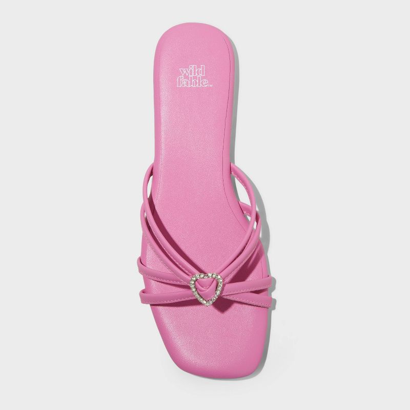 Women&#39;s Tanya Strappy Heart Slide Sandals - Wild Fable&#8482; Pink, 4 of 6
