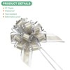 Unique Bargains Plastic Tree Stripes Gold Edge Large Satin Pull Bows 12 Pcs - 2 of 4