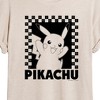 Women's - Pokémon - Pika Checkers Oversized Graphic T-Shirt - 2 of 4