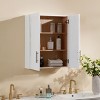 Sapphtopaz Modern Bathroom Storage Cabinet with Adjustable Shelves,Wood Wall Cabinet with Doors,Bathroom Organizers and Storage,Medicine Cabinet - 2 of 4
