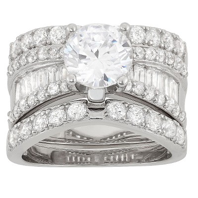 Cubic Zirconia Engagement Ring - Silver : Target