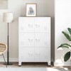 Storage Chest White Metal Medium Storage Chest RectangularvidaXL - 3 of 4