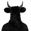 Morris Costumes Bull Adult Moving Mouth Overhead Halloween Costume Mask - Black One Size Fits Most - 2 of 4