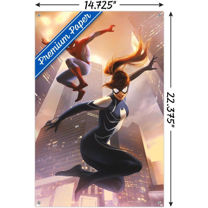 Trends International Marvel Comics Spider-Man - Spider-Girl #8 Unframed Wall Poster Print Clear Push Pins Bundle 14.725" x 22.375", 3 of 7