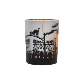 C&F Home 5" Tall x 4" Wide Haunted Mansion Halloween Glass Container Medium
