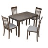 Aukfa Wooden Dining Table for 4 –  Kitchen Table, Walnut Finish, for Dining Room or Kitchen - 4 of 4
