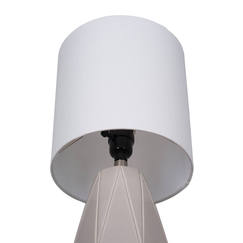 Cresswell Lighting 17&#34; Ceramic Table Lamp White, 4 of 7