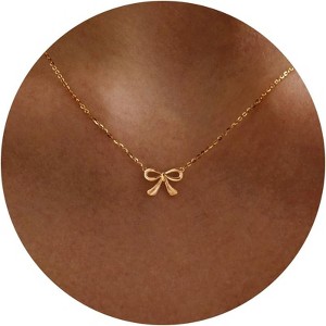 14K Gold Plated Charm Necklace for Women, Assorted Beach & Nature Themed Pendants - 1 of 4