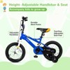 Kids Bike Children Bicycle 14 Inch for Boy 3-5 Years Old Kiddo Cycle Rider Height 35-42 Inch Toddler Cycling Dual Hand Brakes Blue Sport Bikes - 2 of 4