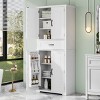 Tall Bathroom Storage Cabinet, Bathroom Cabinets Modern With Multi-Functional Storage Space, Bathroom Storage Cabinets Floor Standing-Cuddlewood - 2 of 4