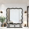 FONTOI Wavy Rectangle Wall Mirror, 36"*36" Square Mirror Wall Decor for Bathroom Bedroom Living Room Cloakroom Entryway, Black, 35.8"*1.18"*35.8" - 2 of 4