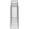 vidaXL Galvanized Iron Arched Gabion Basket, Decorative and Sound-Insulating Garden Barrier with Durable Construction and Wide Application, Silver - 4 of 4