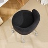 Karl Home Teddy Swivel Chair Adjustable Rolling Office Desk Chair with Wheels and  Support for Living Room black - 3 of 4