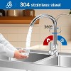 Commercial Double Bowl Stainless Steel Utility Sink - Heavy-Duty Workstation with Hot/Cold Faucet (30"/33"/47") - 2 of 4