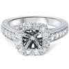 Pompeii3 1/2ct Cushion Cut Halo Diamond Vintage Engagement Ring Setting - 3 of 4