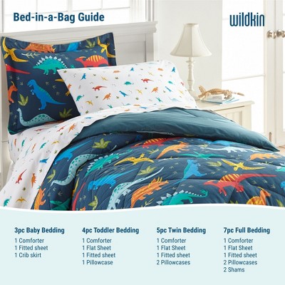 Blue Twin Cotton Kids Comforter Set with Playful Designs