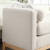 GDFStudio Julian Elegant Upholstered Boucle 53.5" Ottoman with Bolster Pillows and Rubber Wood Leg - 4 of 4