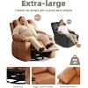 Recliner Chair, PU Leather Reading Recliner with Heat & Massage, Soft Lazy Boy Recliner Chair with 2 Cup Holders for Living Room, Bedrooms Nurseries - 4 of 4