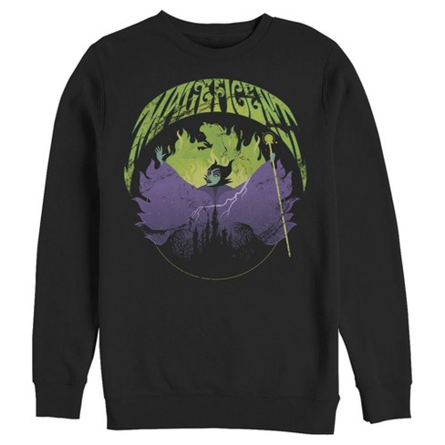 Men s Sleeping Beauty Maleficent Flames Sweatshirt Black 3x Large Target