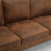 NicBex 82.68 Inch Faux Leather 3-Seater Sofa with Nailhead Trim for Living Room,Apartment,Office - 4 of 4