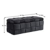 NicBex Modern 43.7" Velvet Storage Bench with Wood Frame for Bedroom and Entryway - 2 of 4