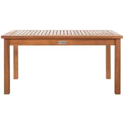 Carson 4-Piece Natural Acacia Outdoor Set with Navy Cushions