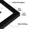 Americanflat 5.5x6.5 Picture Frame with Polished Plexiglass - Set of 2 - Use as 2.5x3.5 Frame with Mat or 5.5x6.5 Frame Without Mat - Black - 3 of 4
