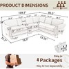 109.5'' Chenille Modular L-Shaped 6-Seater Sectional Sofa with Rivets Decorated Rolled Armrest and 7 Back Cushions - 2 of 4