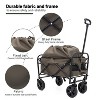 KTMBDW Wagon Cart with Wheels Foldable - Folding Utility Heavy Duty Wagons Carts for Sports, Camping and Shopping (with 3pcs Liner Bag) - 4 of 4
