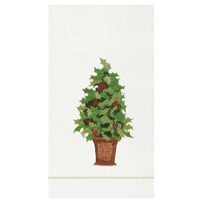 C&F Home Topiary Hemstitch Decorative Guest Towel