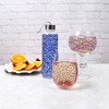 Pavilion Gift Company - Blue Swirl - 16.5 oz Hand Decorated Glass Water Bottle - Portable Drinkware - 2 of 4