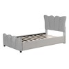 Whisen Morden Design Full Size Upholstered Platform Bed with Distinctive Headboard - 3 of 4