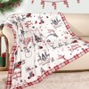 Lomsoe Christmas Throw Blanket Christmas Reindeer Blanket Ultra Soft Flannel Blankets Winter Warm Bed Blankets Xmas Holiday Decor. - 3 of 4