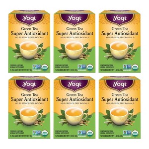 Yogi Tea Green Tea Super Antioxidant Tea - 16 Tea Bags per Pack 6 Packs - 1 of 3