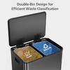60L/16 Gal Kitchen Trash Can,2×8 Gal Pedal Trash Bin with Removable Baskets - 3 of 4