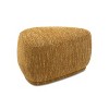 Pebble 26in Rounded Triangle Cocktail Ottoman, Mustard Yellow Tweed - 3 of 4