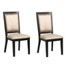 Royal Hampton Side Dining Chair Set of 2, Slatted Back, Espresso Brown - 2 of 4
