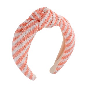 Unique Bargains Exquisite Pinstripe Straw Headband 1 Pc - 1 of 4