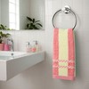 REGALWOVEN Bathroom Soft Absorbent Striped Pattern Cotton Decorative Hand Towel 15" x 35" - 3 of 4