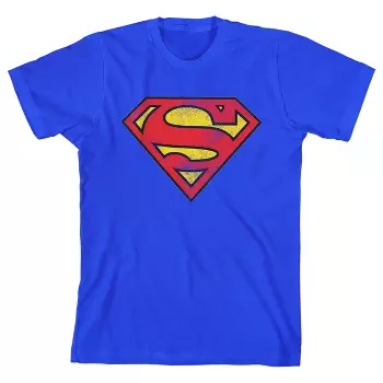 toernooi Scharnier Sturen Superman Stitch-style S Logo Youth Royal Blue Graphic Tee-small : Target