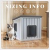 CAVINAS  Dual Entry Outdoor Pet House  for Cats,Sloping Rainproof Roof with Drainage Hole & Simple Assembly,Gray - 4 of 4
