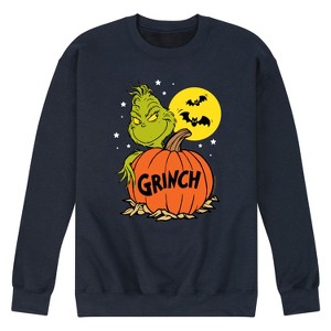 Men's - The Grinch - The Grinch Halloween Pumpkin Graphic Fleece Sweatshirt - 1 of 4