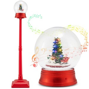 Tangkula 5 Ft Musical Christmas Street Lamp w/ 8 Tunes & 15 Colorful LED Lights for Porch - 1 of 4