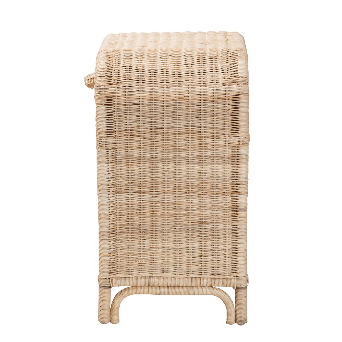 bali & pari Magni Modern Bohemian Natural Brown Rattan 1-Drawer Nightstand - thumbnail 5