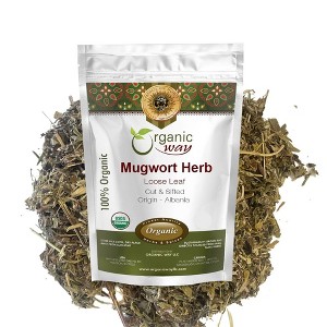 Organic Mugwort Herb Loose Leaf Cut & Sifted 1 Lbs - 1 of 3