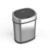 Nine Stars 3.2gal/12L Motion Sensor Trash Can Dark Silver: Stainless Steel, Hands-Free, Quiet Closing, Kitchen & Bathroom Use - 4 of 4