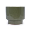 Chic Crate Modern Ceramic Planter Pots Set of 3 – Versatile Indoor/Outdoor Flowerpots with Drainage Holes - 4 of 4