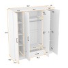 NicBex Armoire Wardrobe Closet Storage Cabinet with Door & Shelves & Drawers for Bedroom - 3 of 4