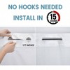 White No Hook Shower Curtain with Snap - in Liner, 71Wx 74H Waffle Weave 230GSM - 2 of 4